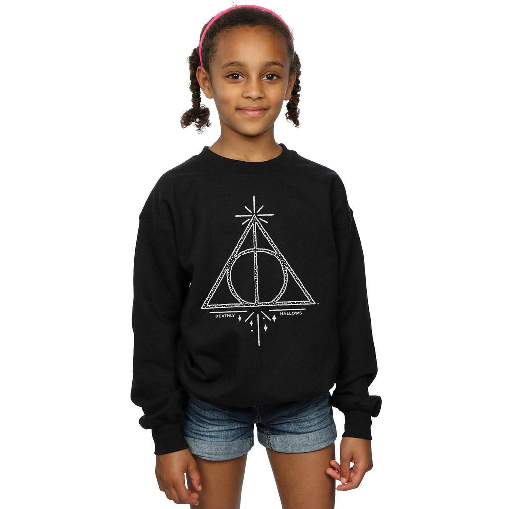 HARRY POTTER Girls Deathly Hallows Symbol Sweatshirt