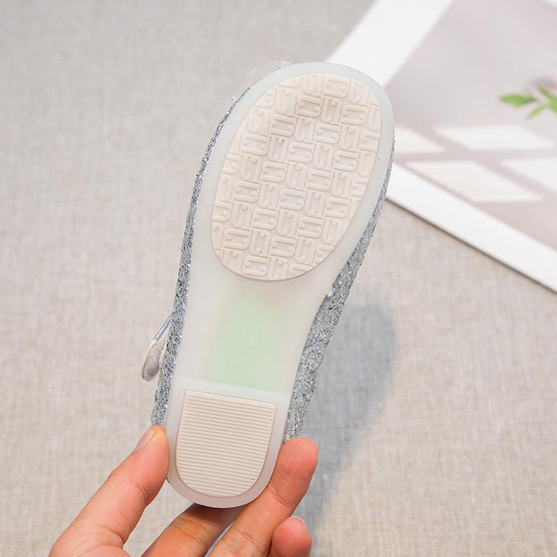 Wiosna 2025 Nowa Kolekcja Dziecięce Uniwersalne Błyszczące Płytkie Czółenka Dziewczęce Kryształowe Księżniczki Buty na Imprezę