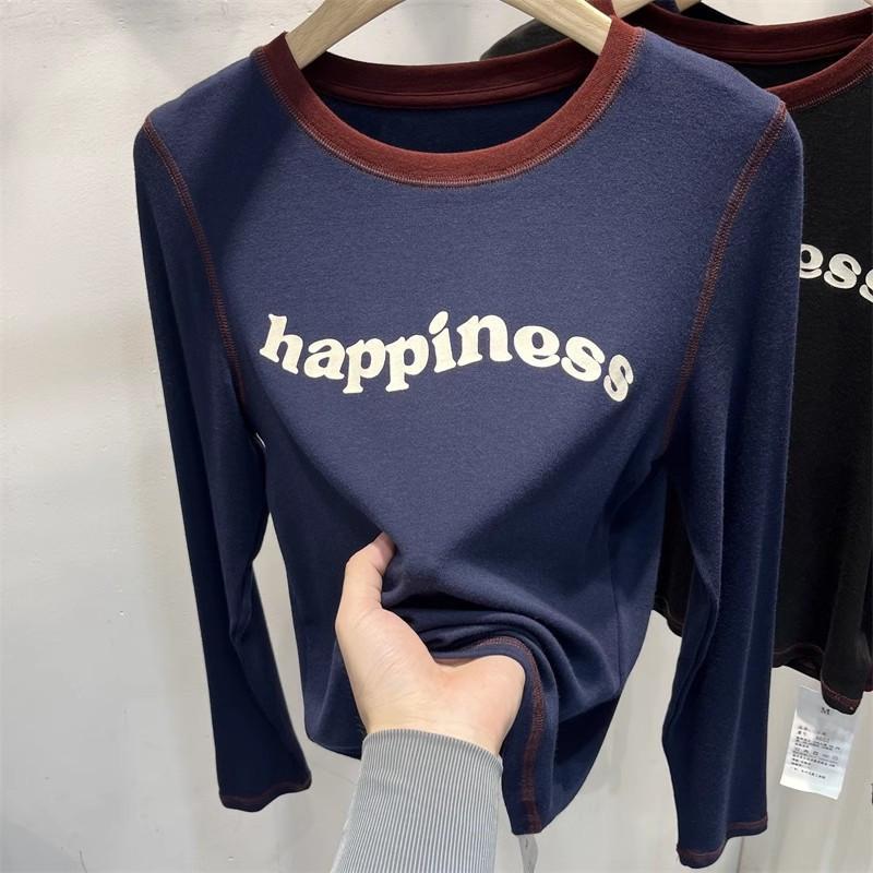 Sweatshirt for Women Autumn Winter Thickened Warm Stretchy Long Sleeve Oversize Tops