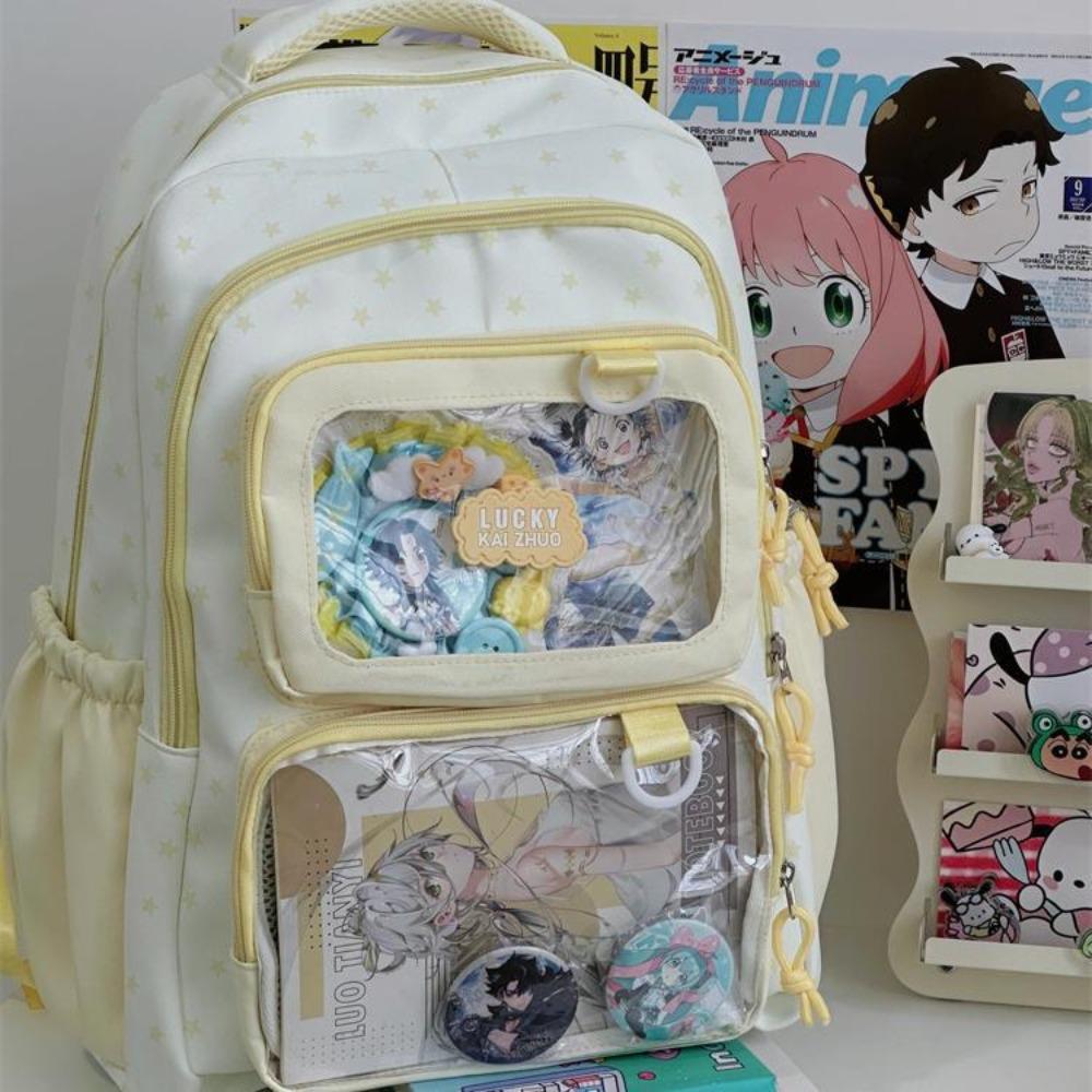 Japanese ins pain layer simple backpack large capacity multi-compartment junior high school student schoolbag women's leisure travel backpack