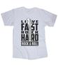 Rock N Roll "Live Fast Rock Hard" Music Guitar Hard Rock White T-shirt
