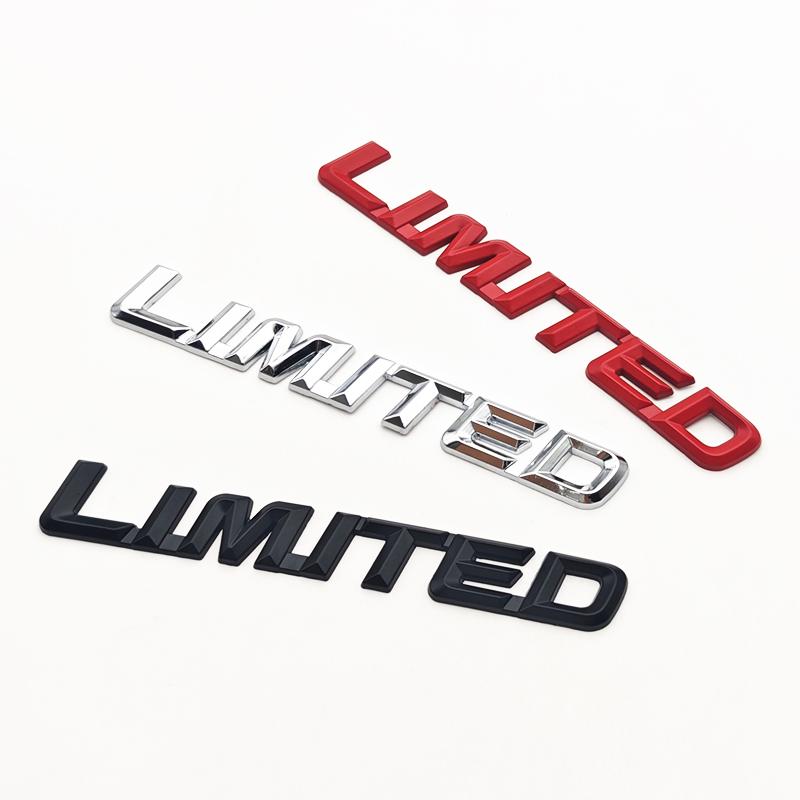 3d Metal Letters Car Rear Logo Limited Emblem Sticker for Ford Jeep Grand Cherokee Highlander Toyota Limited Badge Accessories