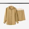 ZANZEA Women Long Sleeve Blouse and Shorts Casual Two Piece Suit Sets