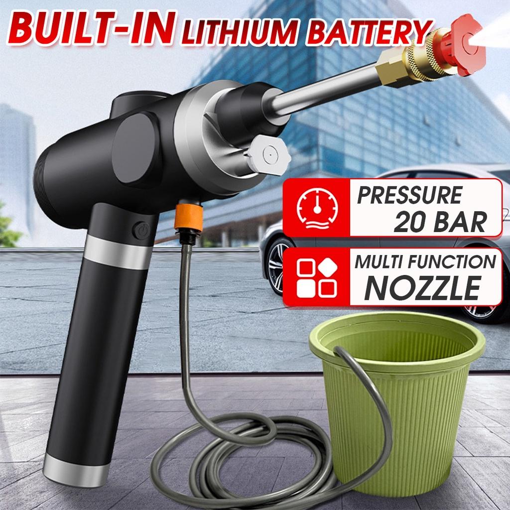 

12V 120W Беспроводная мойка высокого давления для автомобиля Электрические распылители воды Пенная насадка Автомойка USB Перезаряжаемый очиститель воды