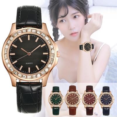 Fashion Pointer Diamond Light Luxury Ladies Casual Belt Quartz Watch