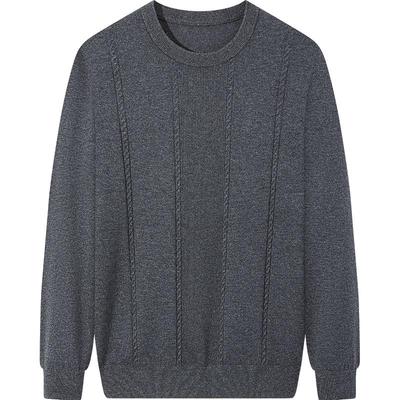 Qipai Men's Cashmere Blend Round Neck Sweater