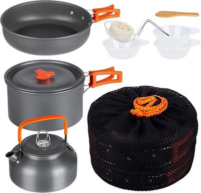 Traveler Tourist Set, Kettle, Pot, Frying Pan