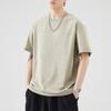 260g Heavy Japanese Loose Ice Silk Embroidered Short-sleeved T-shirt Men's Summer Casual
