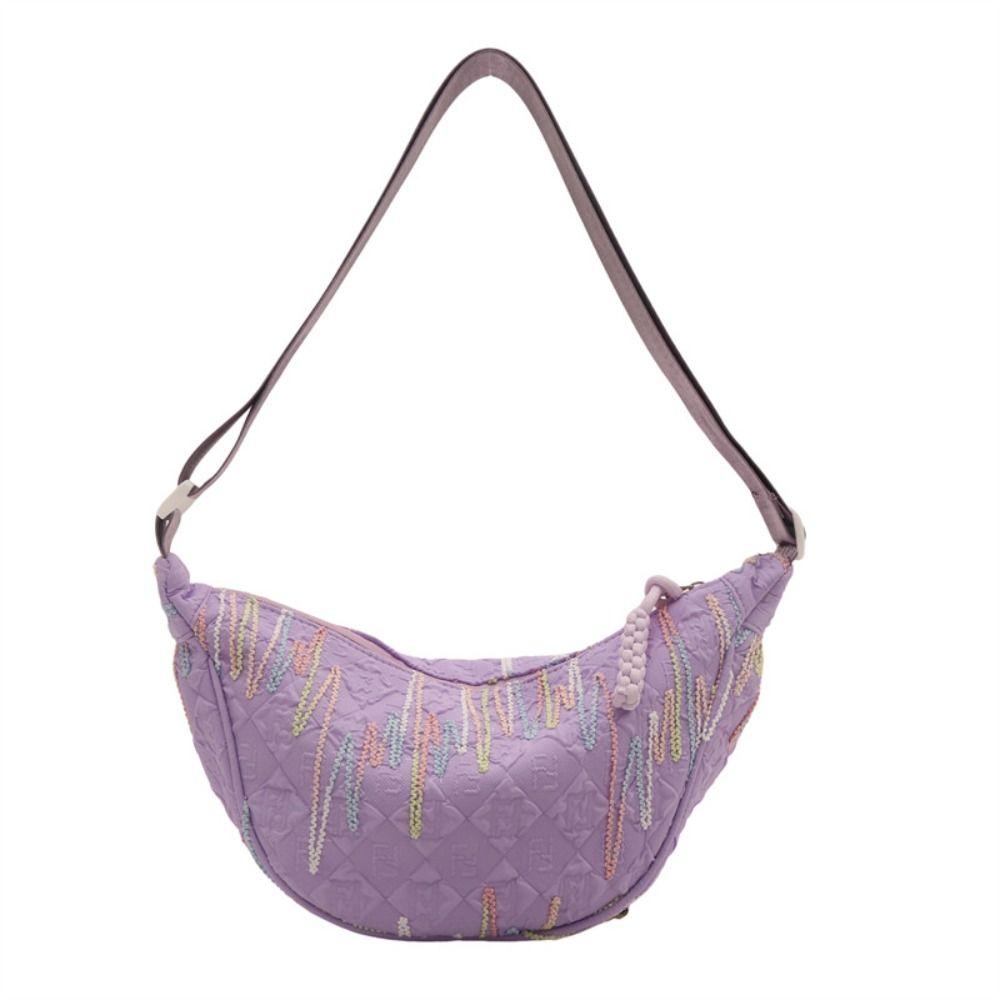 Fashion Nylon Crossbody Bags Solid Vintage Messenger Bag Colored Shoulder Strap Bucket Bag Women