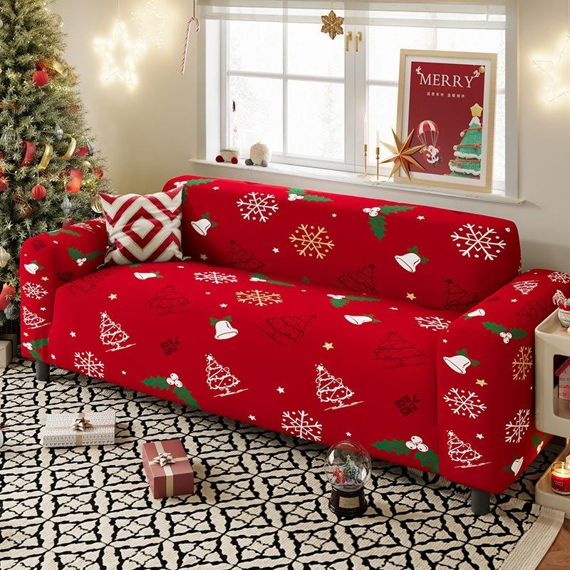 

1PC Anti-Slip Christmas Decor Sofa Cover Elastic Chair Couch Cover for Living Room Furniture Protector 1/2/3/4 Seater Funda Sofá 1 seater (90-140cm)