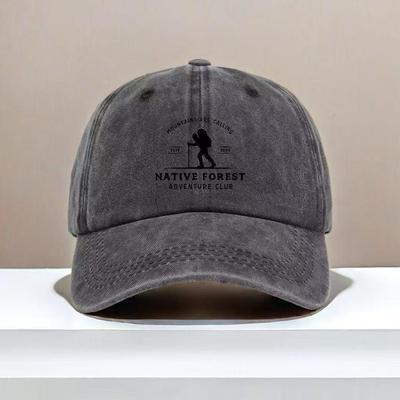Unisex Forest Adventure Baseball Cap - Soft Duckbill Sunshade Hat