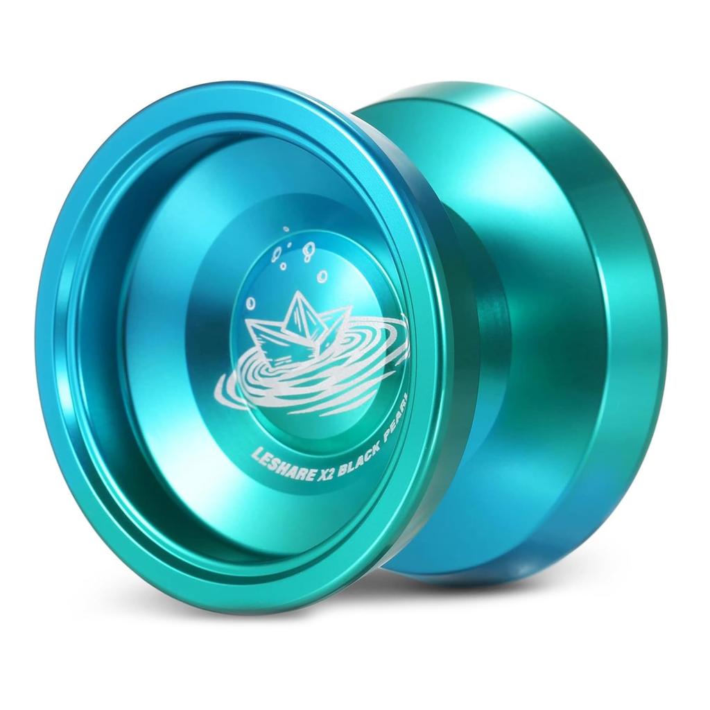 AAGWW Trick Yo-Yo for Competition, Suitable for Beginners, High-Precision Ball Bearings, Professional-Level Aluminum Alloy (Design: Black Pearl