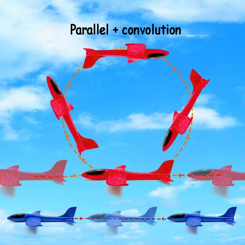 Big Foam Plane Flying Glider Toy Hand Throw Styrofoam Airplane Outdoor Game Aircraft Model Fun Toys Aircraft For Kids Boys Gift