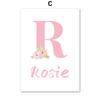 Pink Girl Bowknot Ballet Shoes Name Custom Nursery Wall Art Canvas Painting Posters And Prints Pictures For Baby Kids Room Decor
