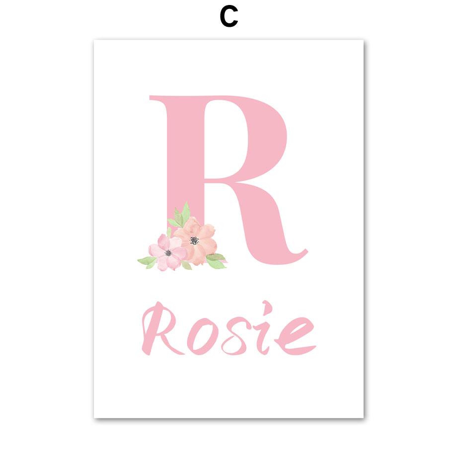 Pink Girl Bowknot Ballet Shoes Name Custom Nursery Wall Art Canvas Painting Posters And Prints Pictures For Baby Kids Room Decor