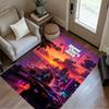 Grand Theft Autoce City Retro 80S Style Floor Mat Perfect For Playrooms Decorate Room Entryway Hallway Antislip Carpet Decorate Offices