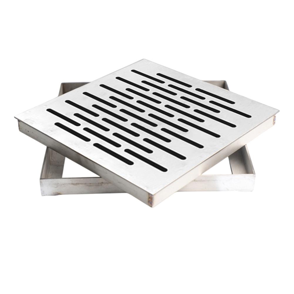 Wet Area Stability 150*150*20mm Stainless Steel Drain Cover Versatile Drain Applications Slip Resistant Fast-Drain Design
