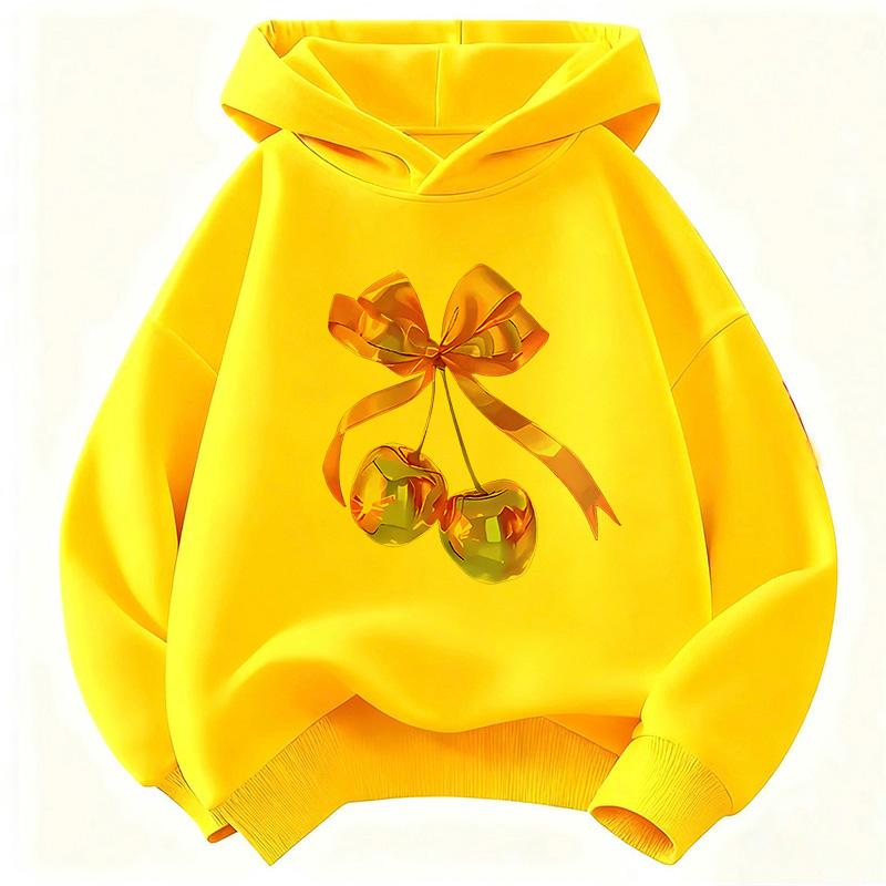 2026 Pink Bow Design Funny 90s Kids Hoodie Children's Sweatshirt Hoody Girls Autumn Winter Casual Hoodies