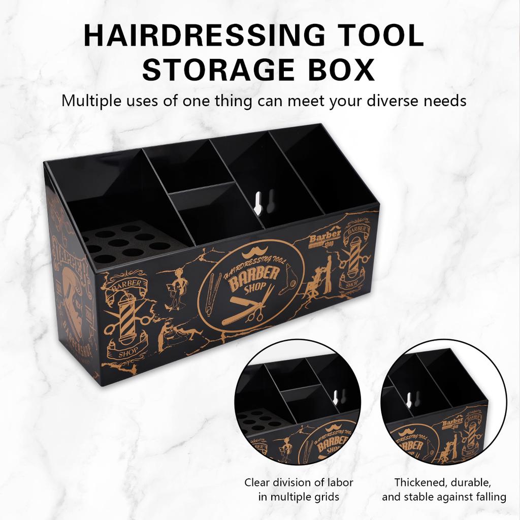 Barber Holder  Anti Slip Multifunctional Hair Comb Scissors Rack Hairdressing Tools Box Barbershop Accessories Tools