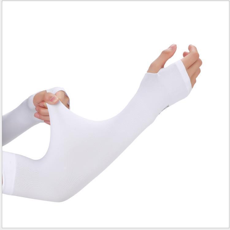 Unisex UV Protection Ice Silk Arm Sleeves - Breathable, High Elastic for Summer Sports & Cycling