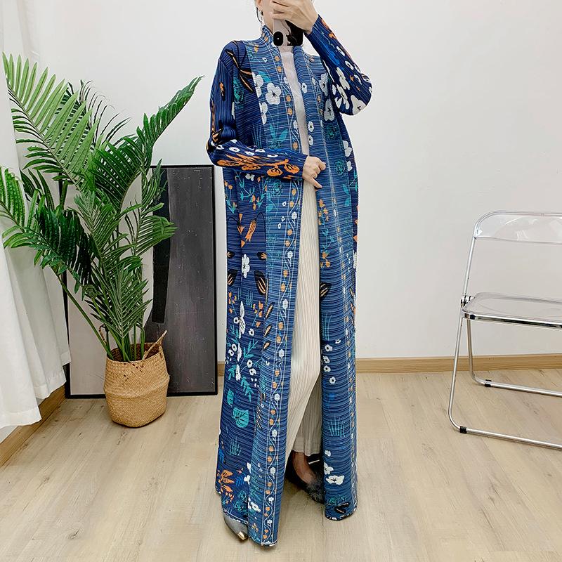 

Женское арабское дубайское худи-платье с принтом воротника-шарфа для фестивалей на Ближнем Востоке и в Турции One Size синий