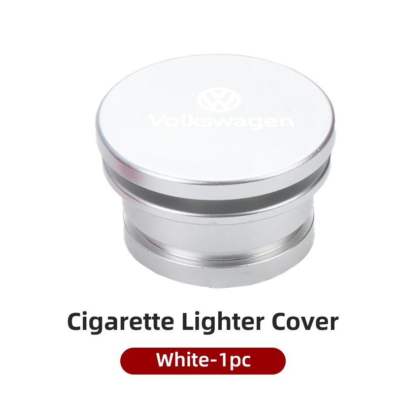 CUP1 Metal Car Cigarette Lighter Cover Decorative Cover DustProof Dust Cover Auto Accessories For VW GTI Polo Passat Scirocco Tiguan