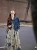 Ink painting vest dress niche design sense spring and summer new retro literary temperament new national style long dress
