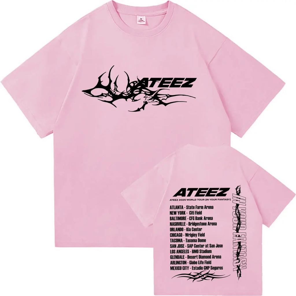 2026 ATEEZ World Tour In Your Fantasy O-Neck Tshrits Men Women Fashion Casual Clothing Hip Hop Teenagers Cotton Comfort Tshrit Unisex