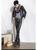 Men's Korean Slim Fit Tapered Leather Pants - Autumn/Winter Casual Wear