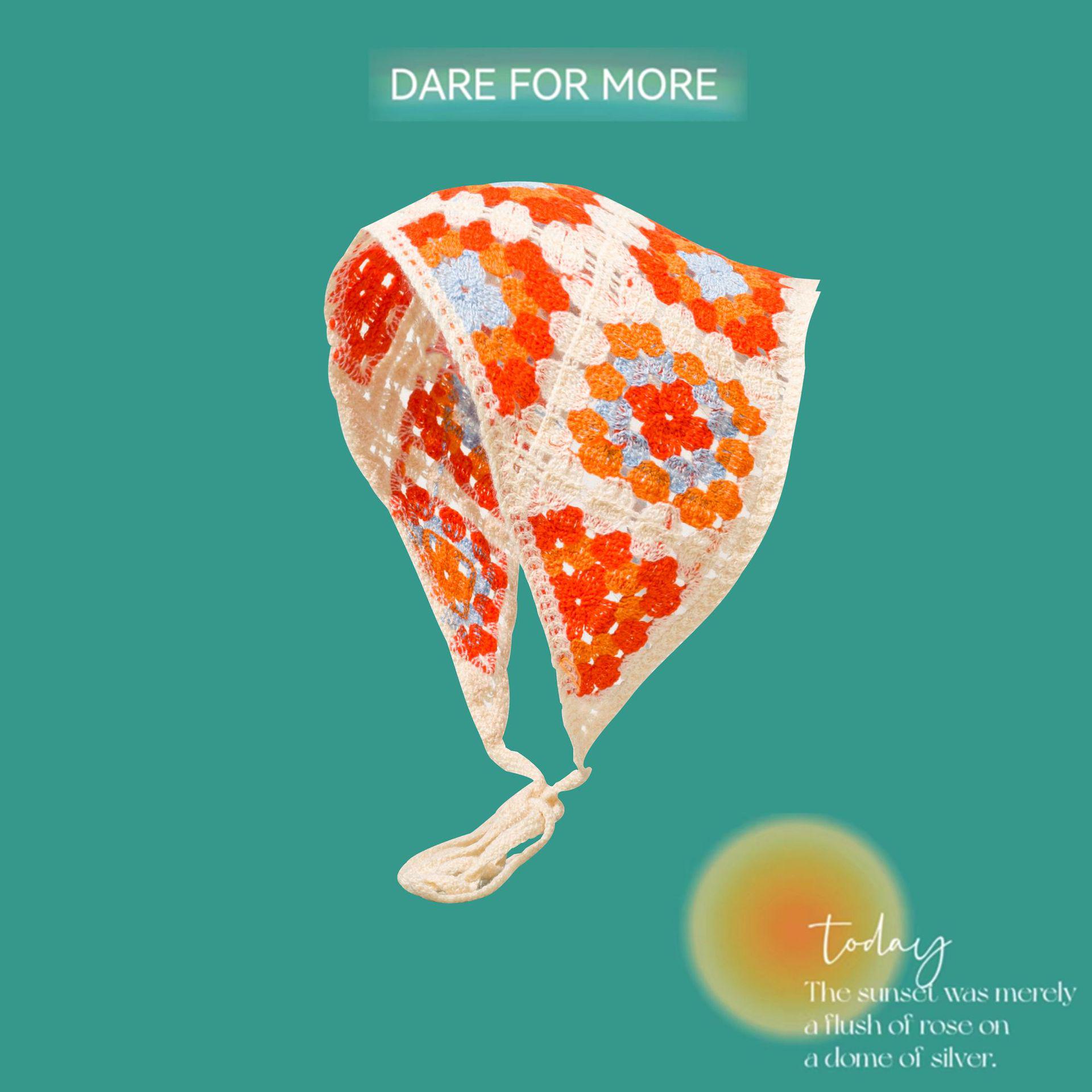 

Sweet & Lovely Handmade Knitted Headband for Women - Crochet Triangle Scarf Hair Accessory