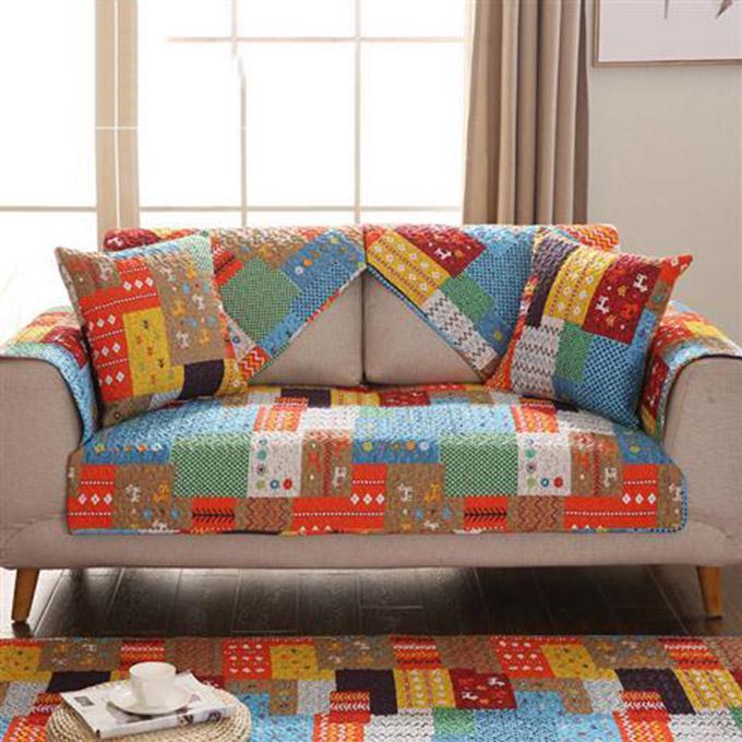 

Чехол для дивана из чистого хлопка, полотенце для дивана в стиле ретро, ​​толстый чехол, нескользящий чехол для дивана, угловые коврики для полотенец 110*180cm