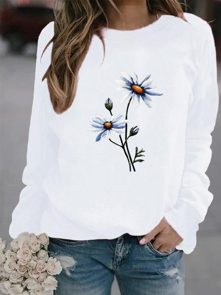 2021 Amazon wish ebay  cross-border independent station eBay European and American printed crew neck sweater S