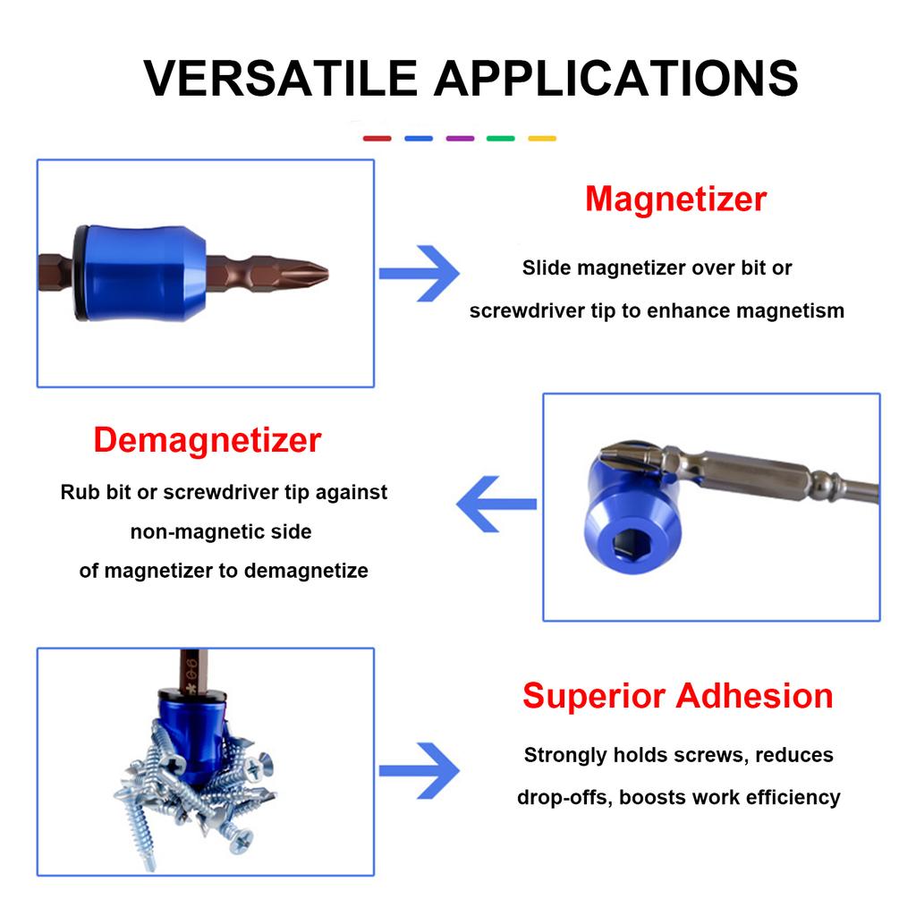 Screwdriver Head Magnetic Ring Strong Magnetic Screw Holder Ring for Drill Tools/Mechanics/Carpenters