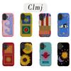 Carcasă de telefon de lux Clmj cu design abstract artistic pentru iPhone 17 16e 16 15 14 13 12 11 X XR 7 8 Air Pro Max Plus Carcasă cu strat dublu