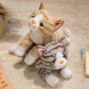 28CM Cute Simulated Cat Doll Plush Toy Stuffed Soft Animal Plush Orange Gray Stripe Kitten Pillow Birthday Gift Pet Toys Decor