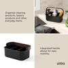 Official Umbra Bellwood Stackable Bin, 28x17cm, Black/Walnut