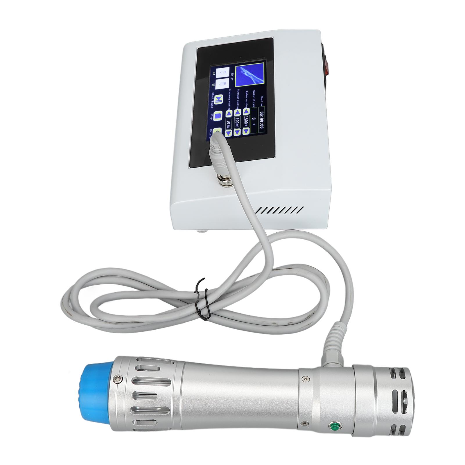 Ударно-волновая массажная насадка Многофункциональная серебристая ручка Портативный аппарат экстракорпоральной ударно-волновой терапии для лечения эректильной дисфункции