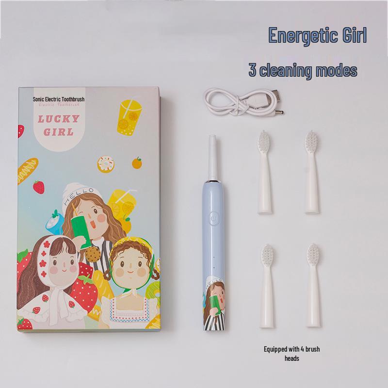 

Xiaohongshu Girls Series: Optional Pattern Sonic USB Rechargeable Adult Electric Toothbrush