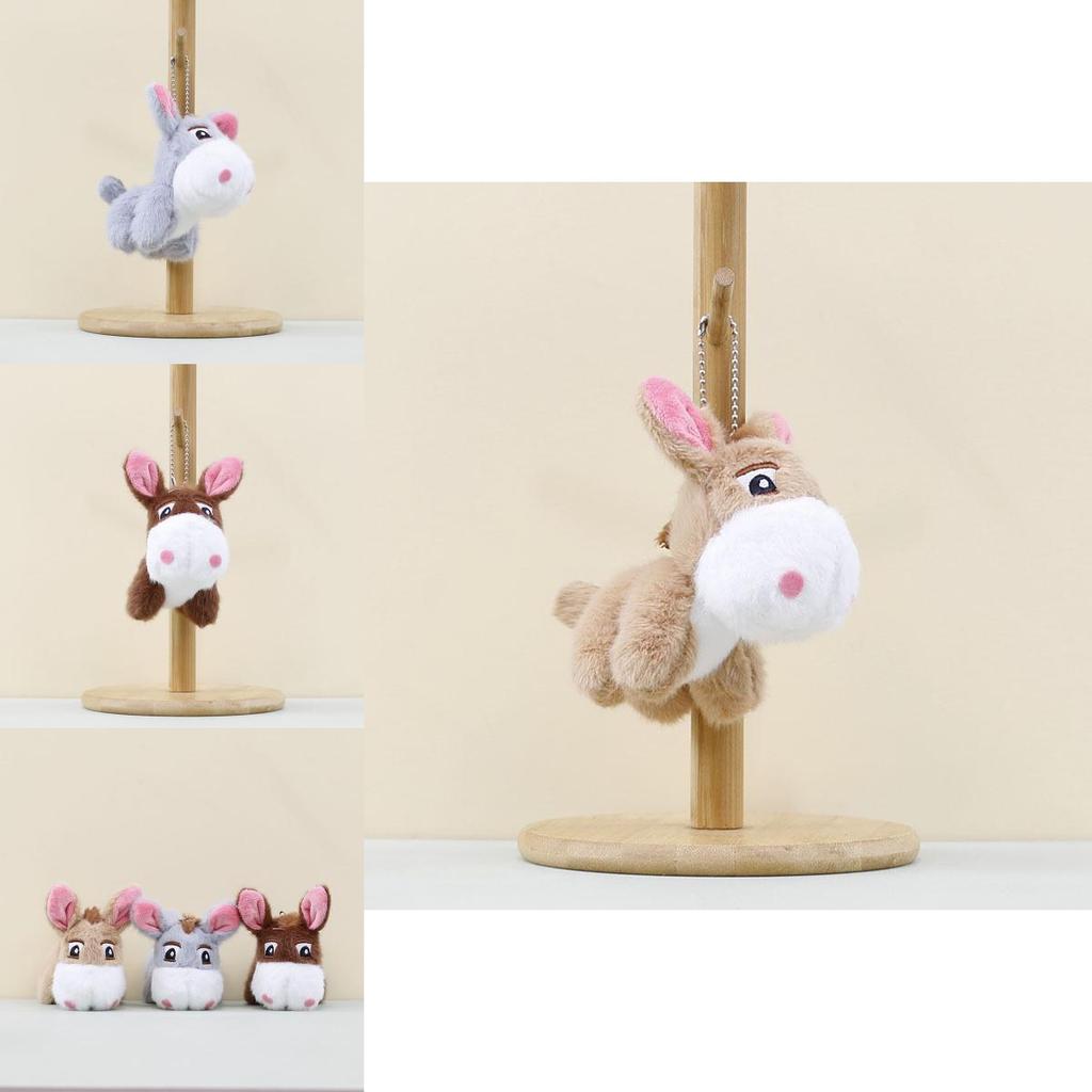 Adorable Plush Donkey Keychain Soft Animal Toy For Cute Bag Accessories And Gifts