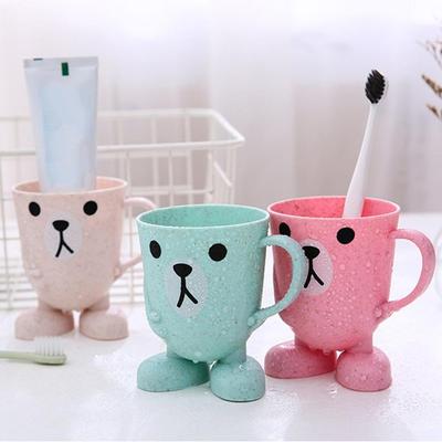 Cute Children Cartoon Animal Plastic Brush Teeth Fashion Child Toothpaste Toothbrush Holders Couple Brushing Mug Mouth Cup