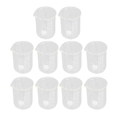 10Pcs Scientific Beaker Glass 250ml Large Capacity Clear Scale Tool Set Kit for Experiment