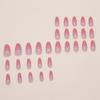 30Pcs Rose‑Pink Gradient Press‑on Nails, Minimalist Gentle Elegant European American Style Removable False Nails