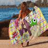 Classic Comedy Anime K-Keroro Anime Beach Swimming Towel Soft Absorbent Washcloth Children's Gifts for Kids Travel Camping Gym