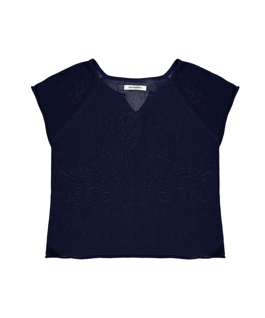 Metapeo Airy Linen Knit Navy