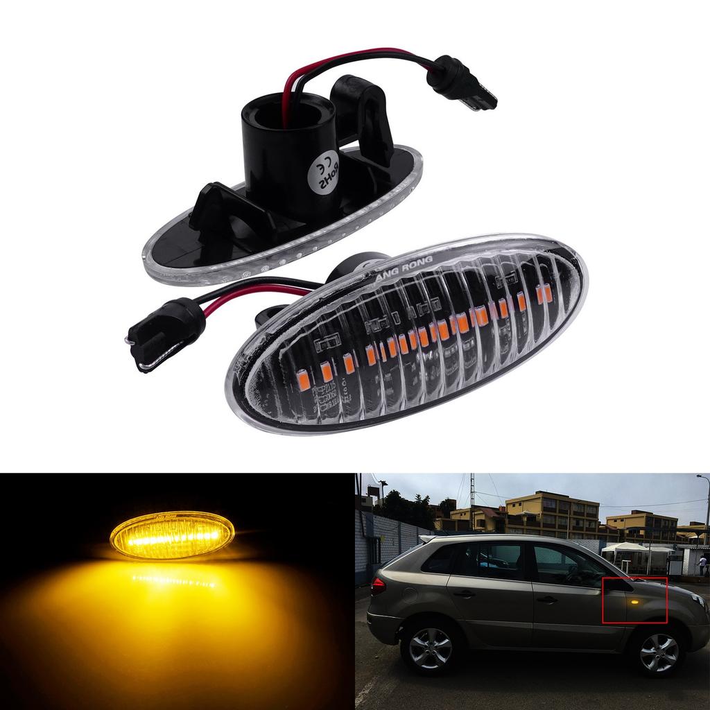 Amber LED Side Indicator Marker Light for Nissan Cube Juke F15 Leaf Micra Note NP300 Navara D23 X-Trail Side Turn Signal Light