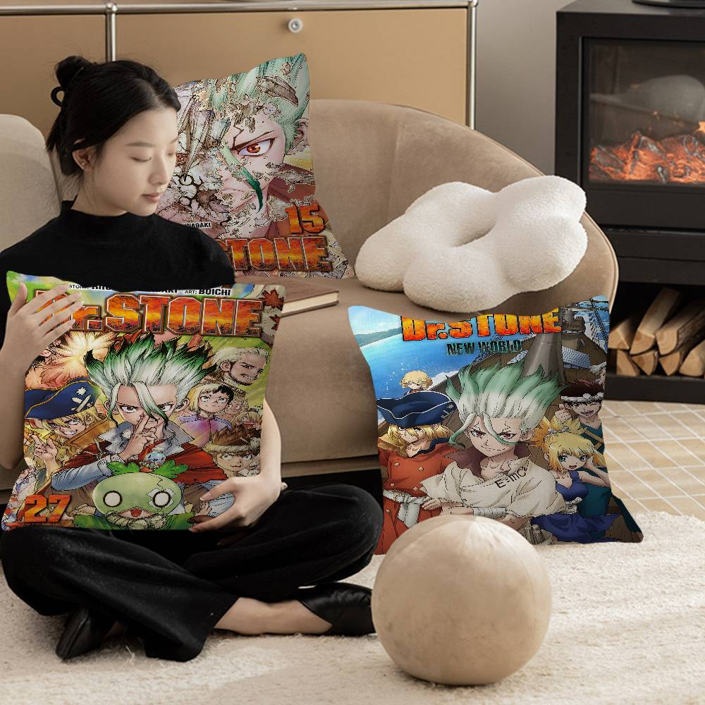 Popular D-Dr S-Stone Sci-Fi Anime Cushion Cover Decorative Pillow Sofa Home Decor Case Pillow Cases