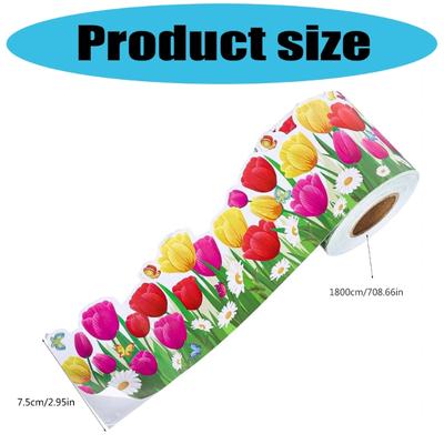 Scalloped Border Sticker Bulletin Border Trimmer Poster Board Decorative Bulletin Board Trim for School, Classroom Home