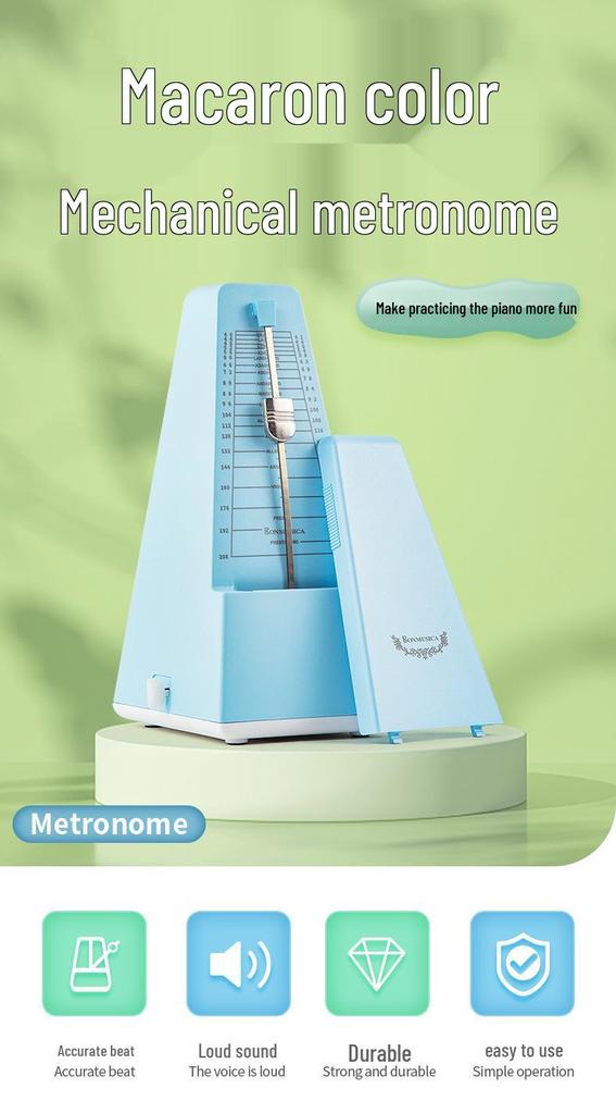 Bonmusica Universal Mechanical Metronome for Piano, Guitar, Violin, Drum, Guzheng, Erhu - Exam Grade Precision