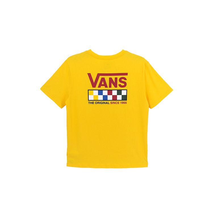 Vans Alphabet Casual Short Sleeve T-Shirt Men Tops Yellow VN0A4URQ85W