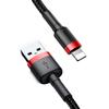 Durable Nylon Cable USB Iphone Lightning QC30 2A 3M Black/Red